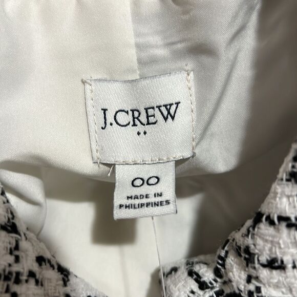J. Crew Factory Tweed collared lady jacket Black and White NWT - Picture 7 of 13